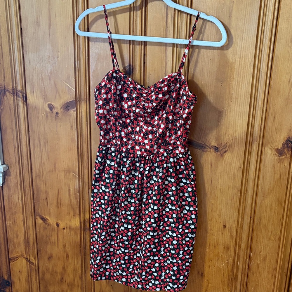 Cooperative Cherry Red and Black Women's Dress - Size Small